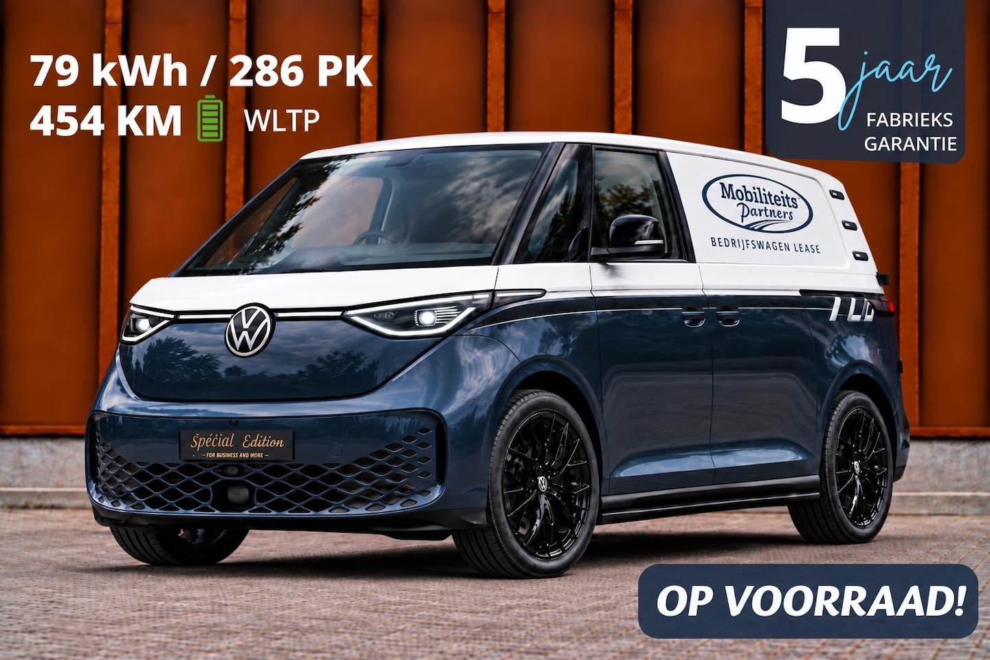 Volkswagen ID. Buzz Cargo - 79 kWh Special Edition 286pk| Long Range 454 km | 2x schuifdeur | € 565,= pm - AutoWereld.nl
