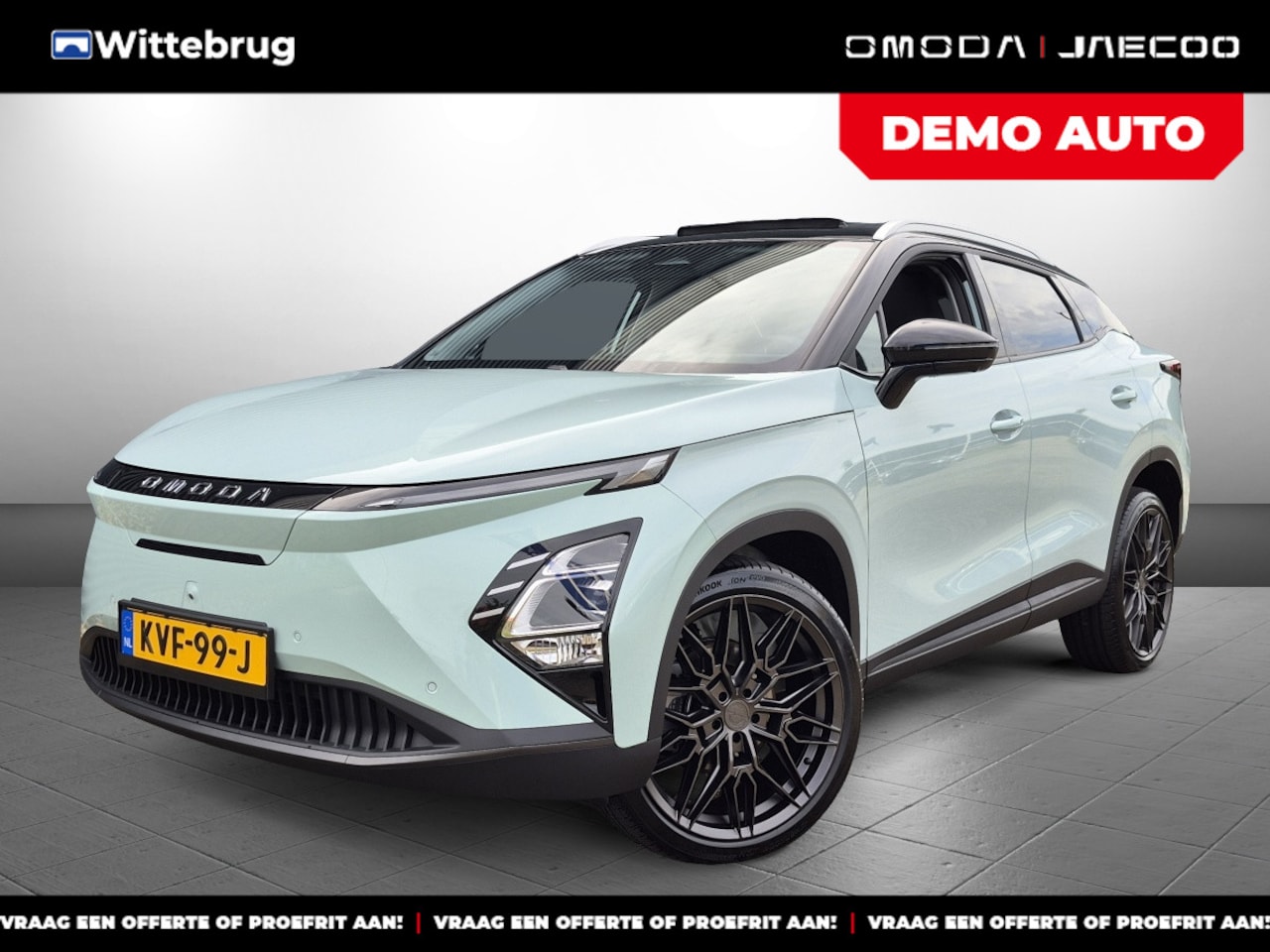 Omoda 5 - EV Premium 61 kWh Volledig Elektrisch, met 19 inch velgen, Lederen bekleding en Navigatie - AutoWereld.nl