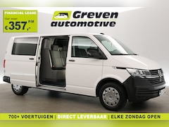 Volkswagen Transporter - 2.0 TDI L2H1 | DC | 6 Zits | Airco | Cruise | Carplay | 2xSchuifdeur | Trekhaak | Parkeers