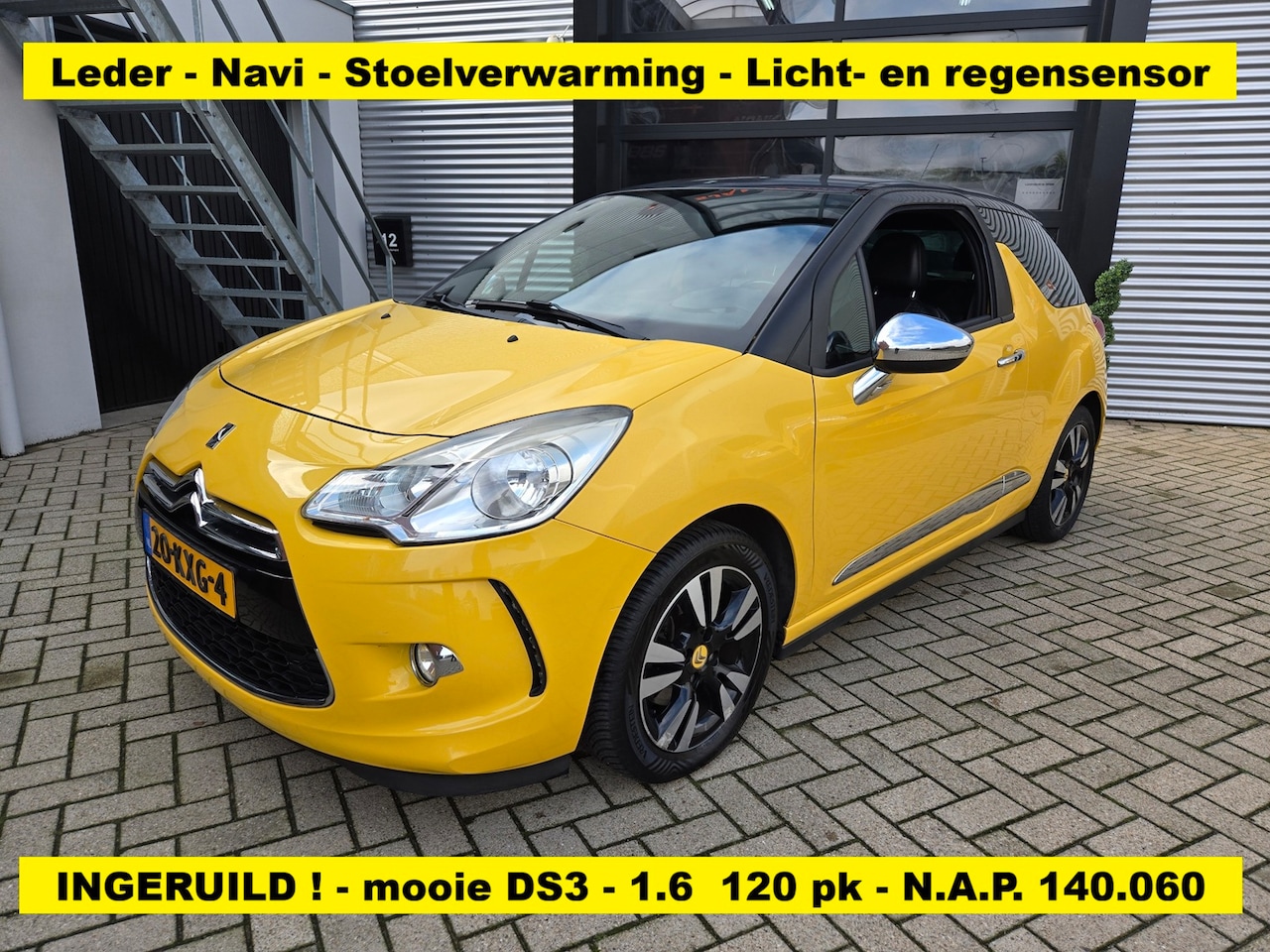 Citroën DS3 - 1.6 So Chic - Leder - Stoelverwarming - Navi - licht en regensensor - dealer onderhoeden - - AutoWereld.nl