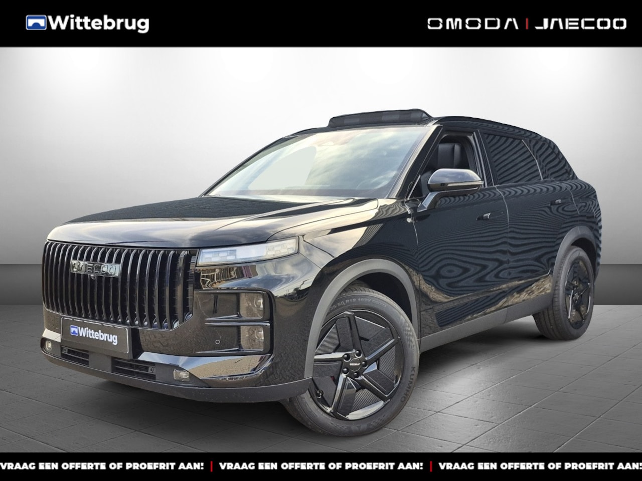 Jaecoo 7 - 1.5 TGDI SHS-P Black Edition Plug-In Hybride Automaat, Full Black met Lederen Bekleding en - AutoWereld.nl