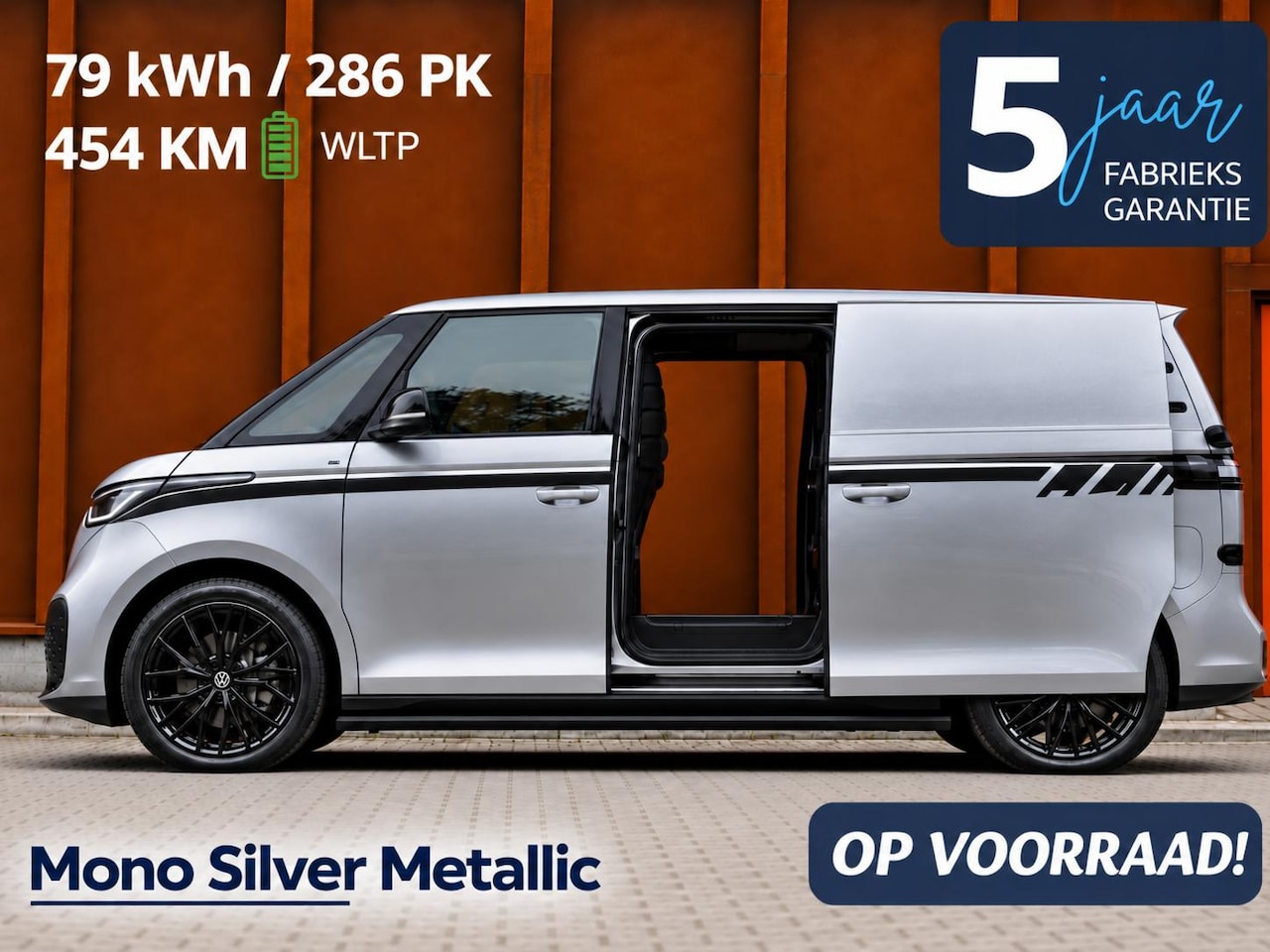 Volkswagen ID. Buzz Cargo - 79 kWh Colour Edition | 286pk | 2x Deur | LONG RANGE+| 454 km WLTP | € 510 P.M. - AutoWereld.nl