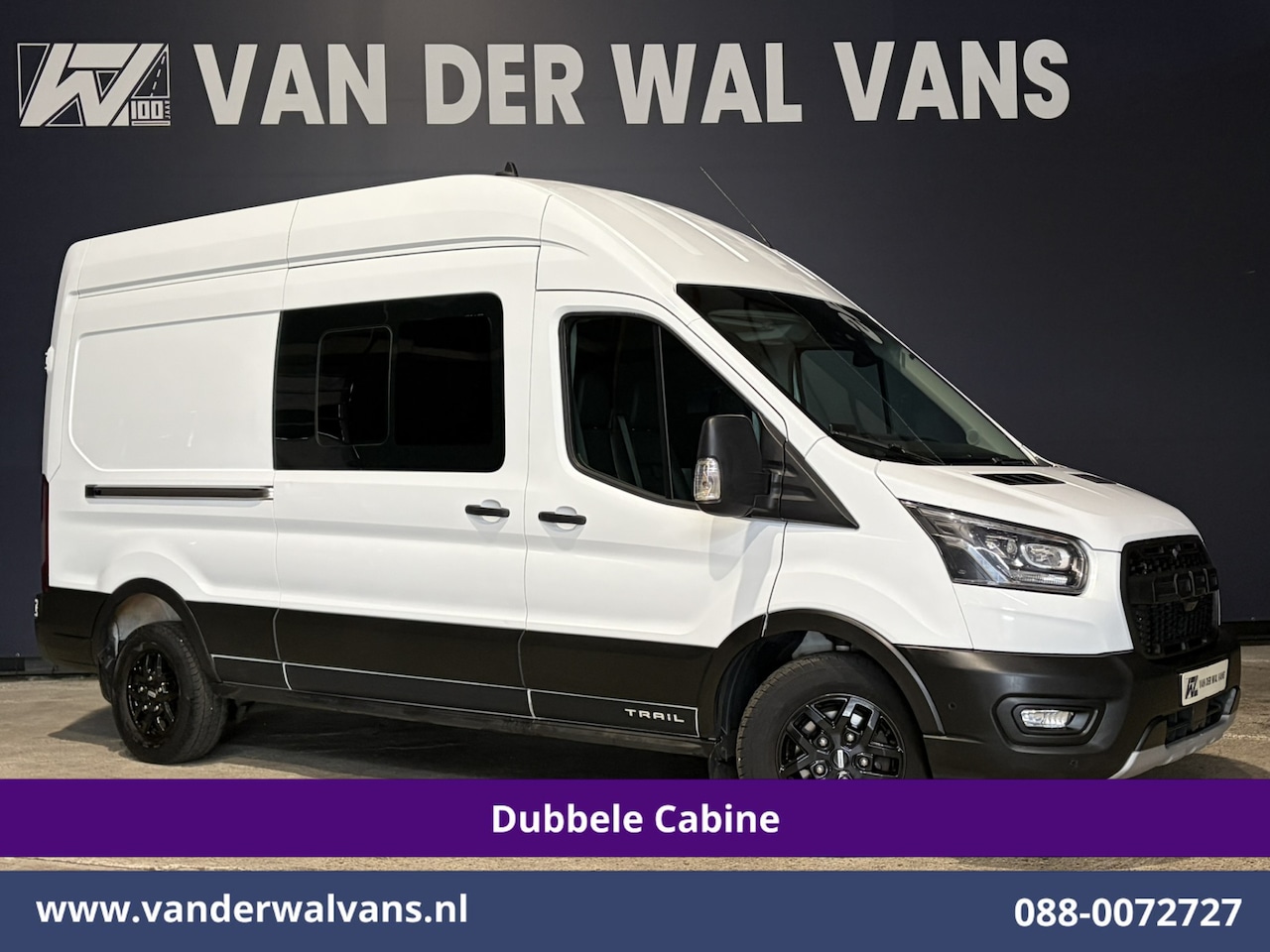 Ford Transit - 2.0 TDCI 131pk L3H3 Dubbele Cabine Inrichting Euro6 Airco | 6-Zits | Camera | Apple Carpla - AutoWereld.nl