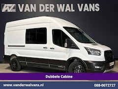 Ford Transit - 2.0 TDCI 131pk L3H3 Dubbele Cabine Euro6 Inrichting Airco | 6-Zits | Camera | Apple Carpla