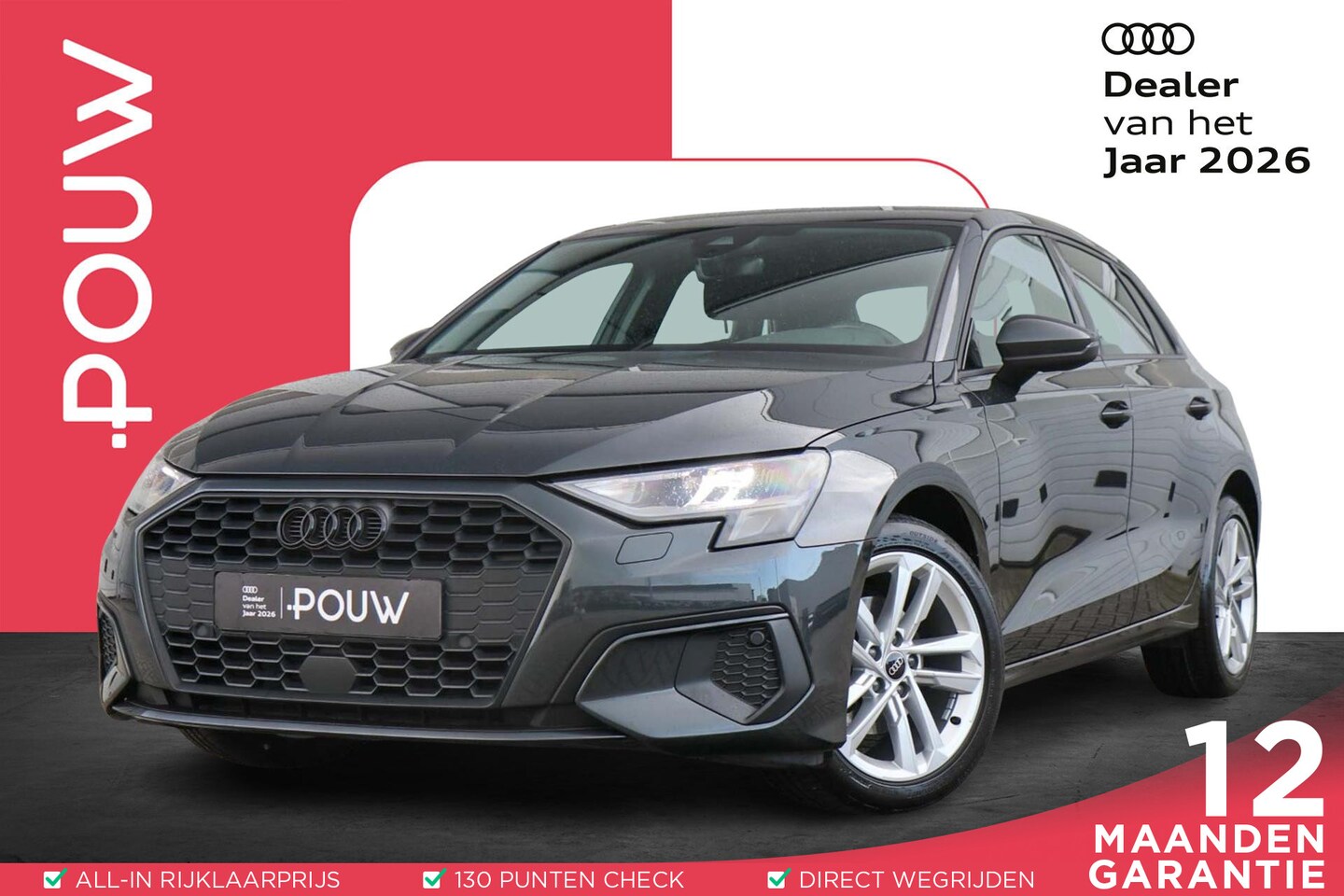 Audi A3 Sportback - 30 TFSI 110pk S-tronic Pro Line | Cruise Control | Apple Carplay/Android Auto | Sportstuur - AutoWereld.nl