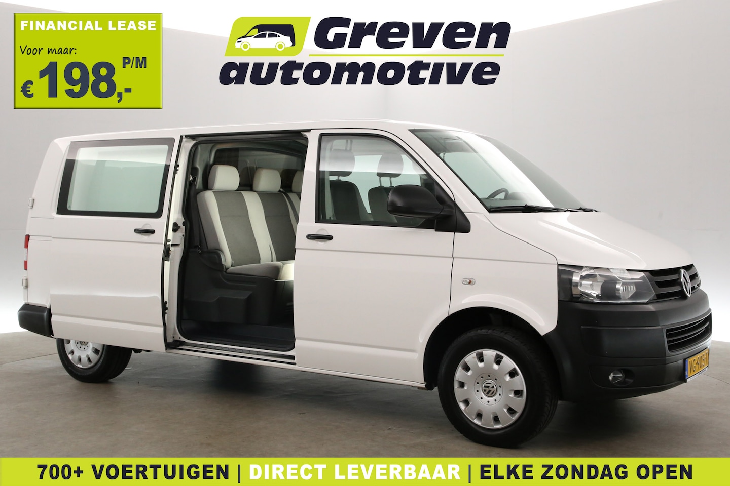 Volkswagen Transporter - 2.0 TDI L2H1 | Dubbele Cabine | Airco | Navigatie | Trekhaak - AutoWereld.nl