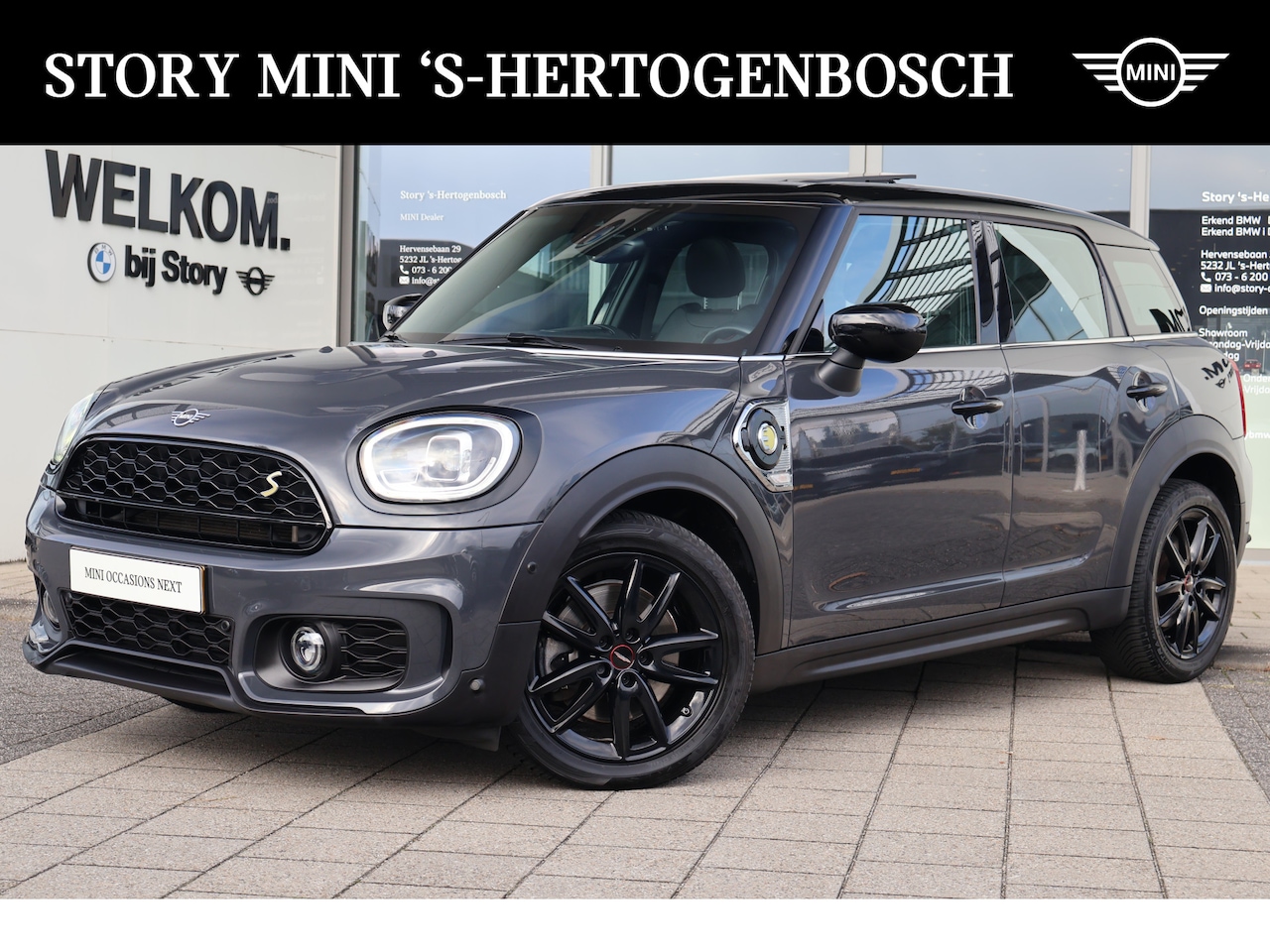MINI Countryman - Cooper SE ALL4 Salt Automaat / Panoramadak / Comfortstoelen / LED / Navigatie / Park Assis - AutoWereld.nl