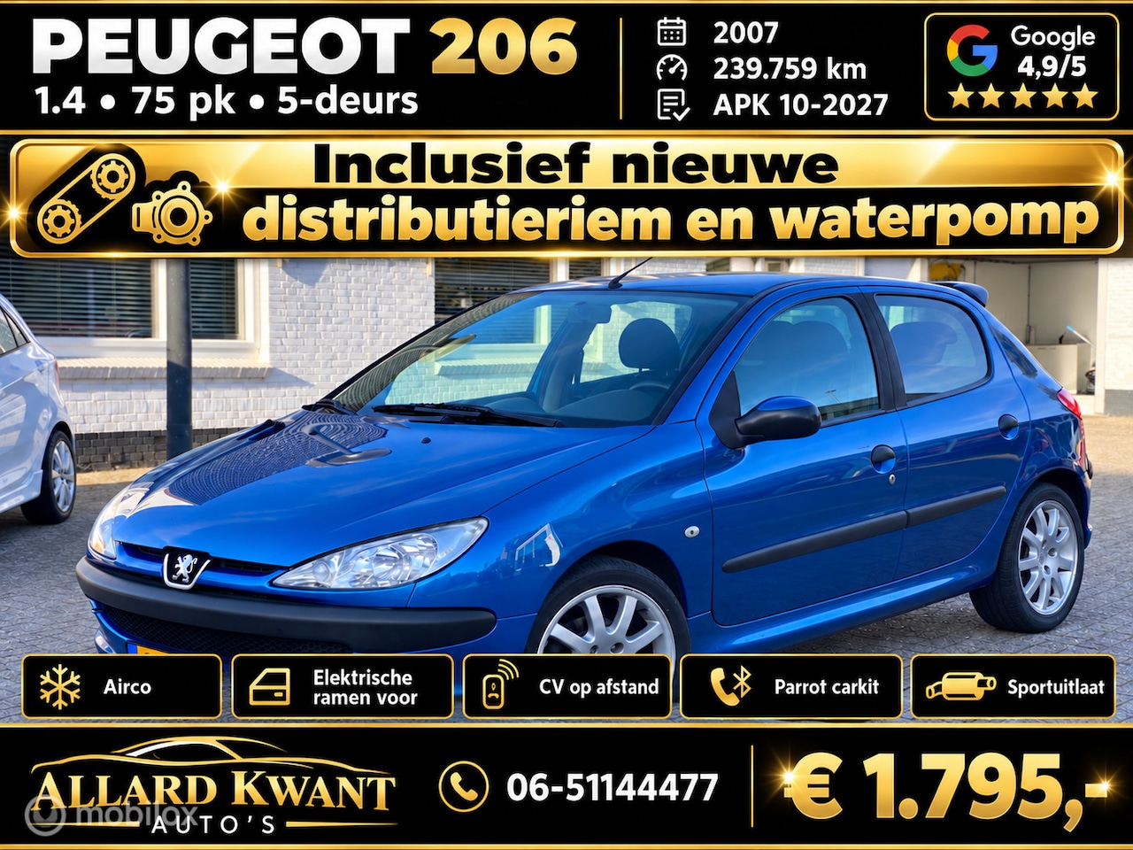 Peugeot 206 - 1.4 (75pk) / Apk 10-2027 / 5 drs. / Airco - AutoWereld.nl