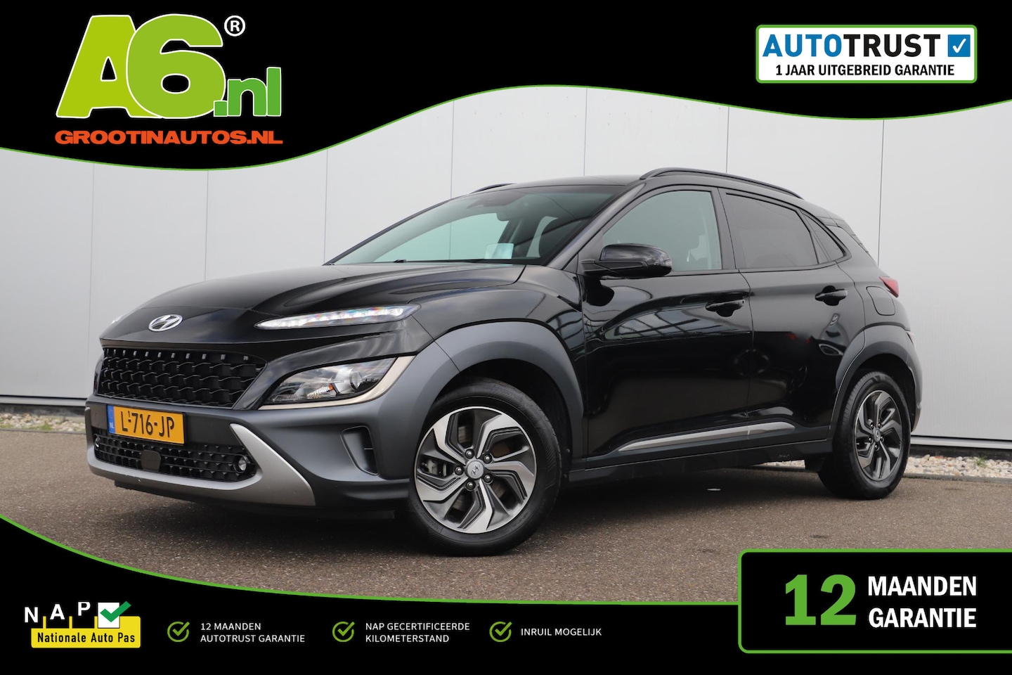Hyundai Kona - 1.6 GDI HEV Fashion Automaat Hoge Instap Navigatie Achteruitrijcamera - AutoWereld.nl