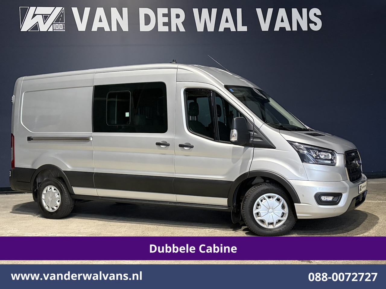 Ford Transit - 2.0 TDCI 185pk L3H2 Dubbel Cabine Euro6 Airco | 5-Zits | Camera | Navigatie | Apple Carpla - AutoWereld.nl