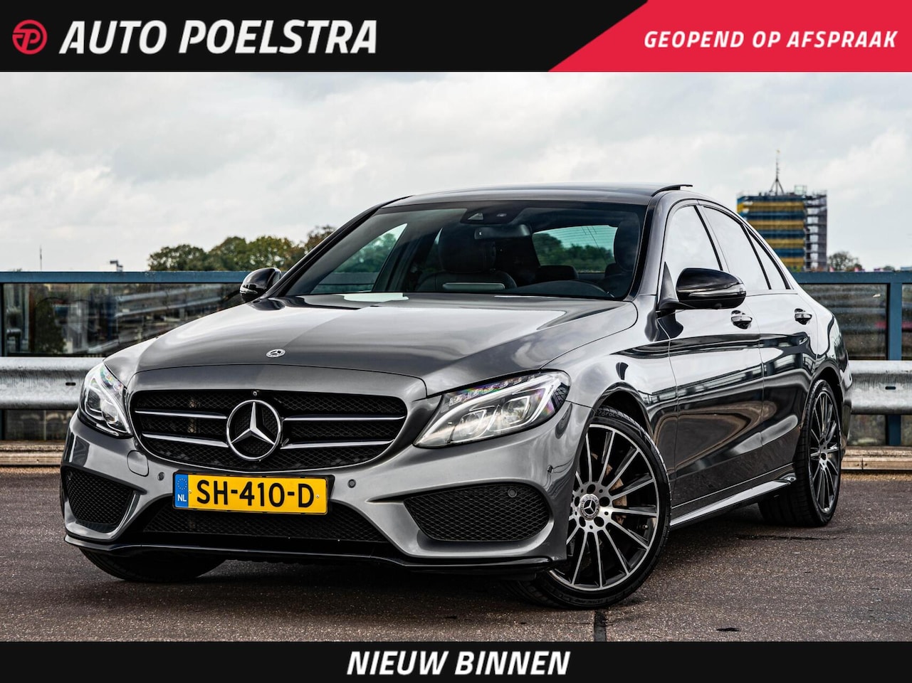 Mercedes-Benz C-klasse - 180 AMG Night Edition | Panoramadak | Burmester | Memory | 360 Camera | Leder | LED | Sfee - AutoWereld.nl