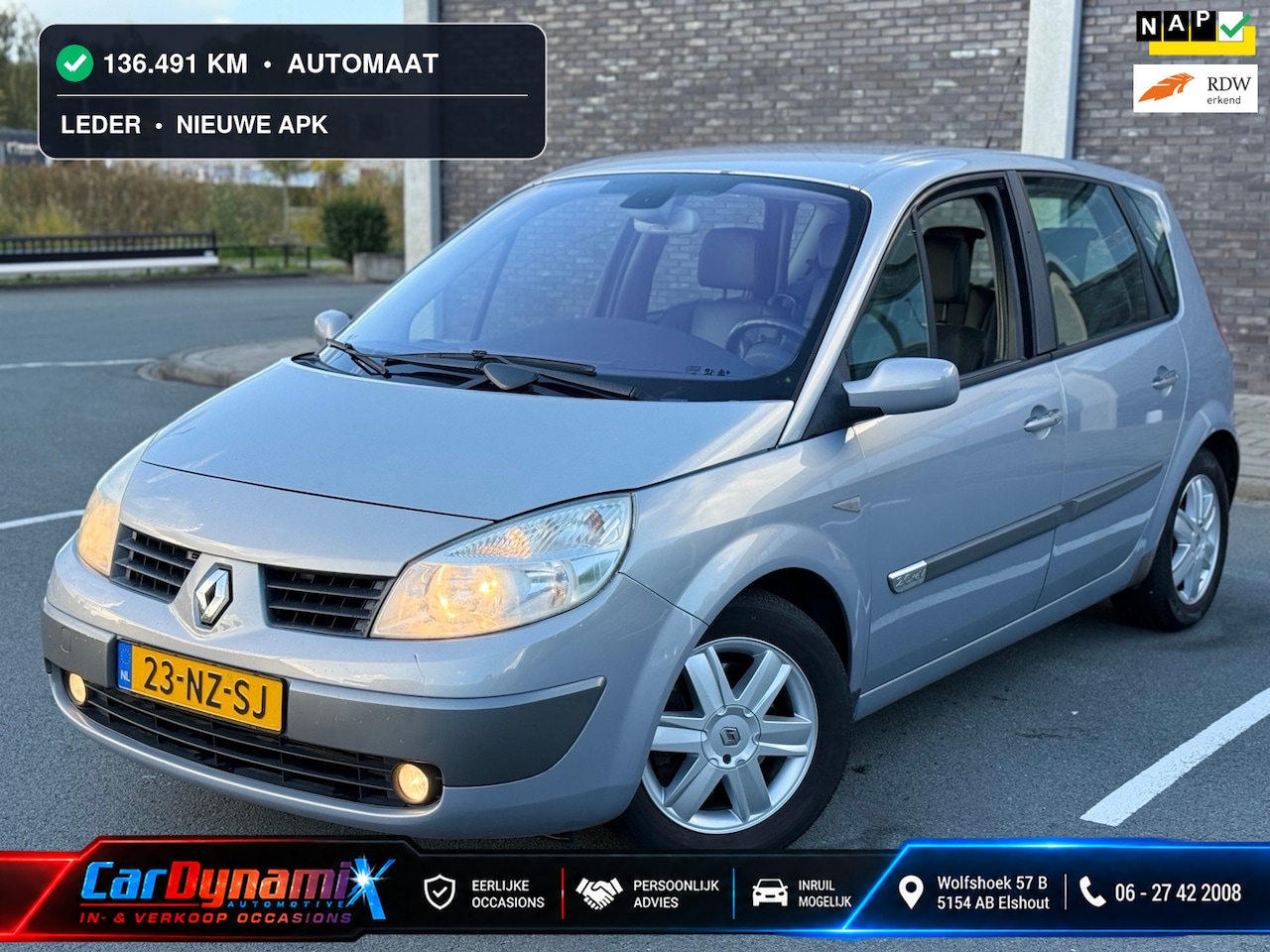 Renault Scénic - 2.0-16V Privilège Luxe|136dkm|NAP|Autom.|Leer|APK - AutoWereld.nl