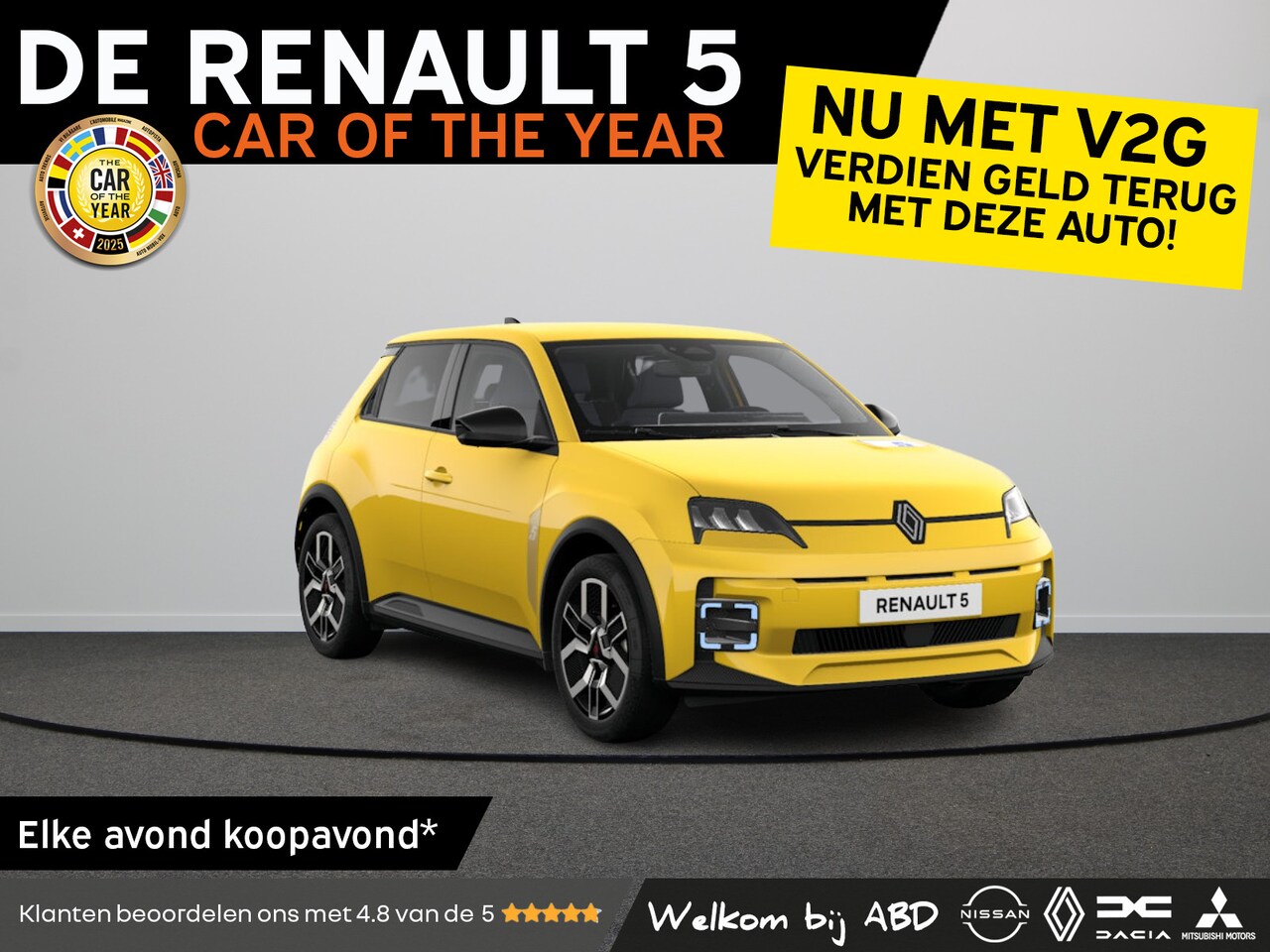 Renault 5 - Techno Comfort range | Achteruitrijcamera | Draadloze telefoonoplader met magsafe technolo - AutoWereld.nl