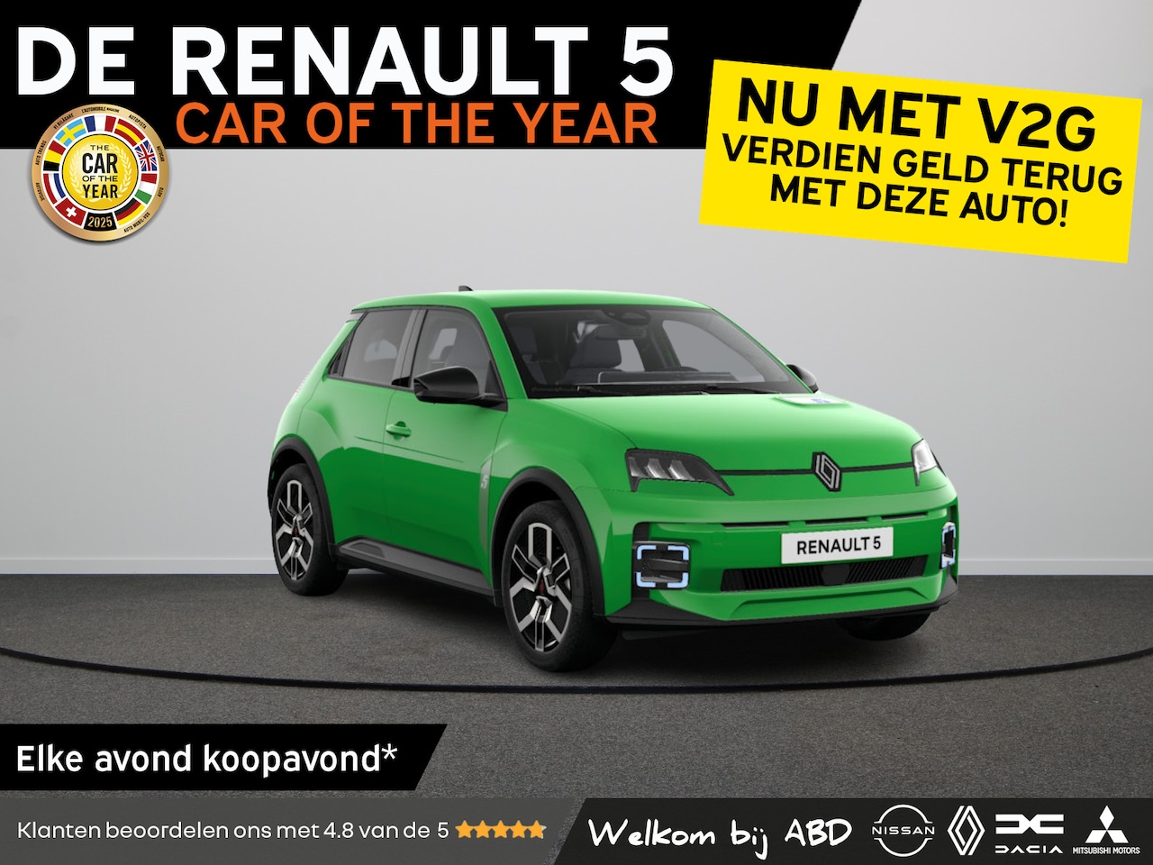 Renault 5 - Techno Comfort range | Achteruitrijcamera | Draadloze telefoonoplader met magsafe technolo - AutoWereld.nl