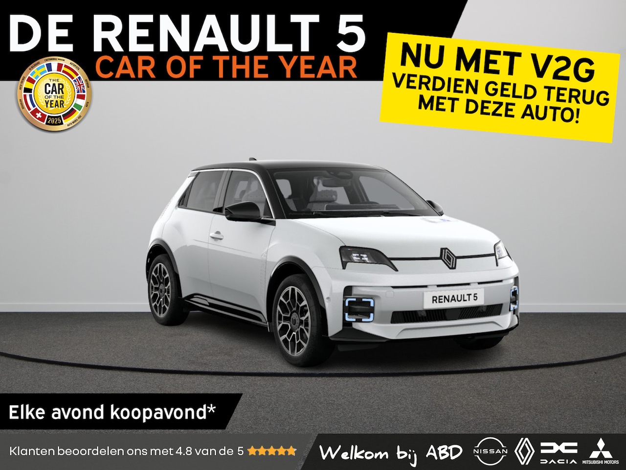 Renault 5 - Roland-Garros Comfort range | Achteruitrijcamera | Active driver assist | Draadloze telefo - AutoWereld.nl