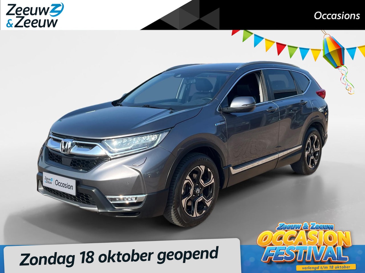 Honda CR-V - 2.0 Hybrid Elegance *Automaat*Navi+Camera*Climate Control*Lederen bekleding*Adapt. Cruise - AutoWereld.nl