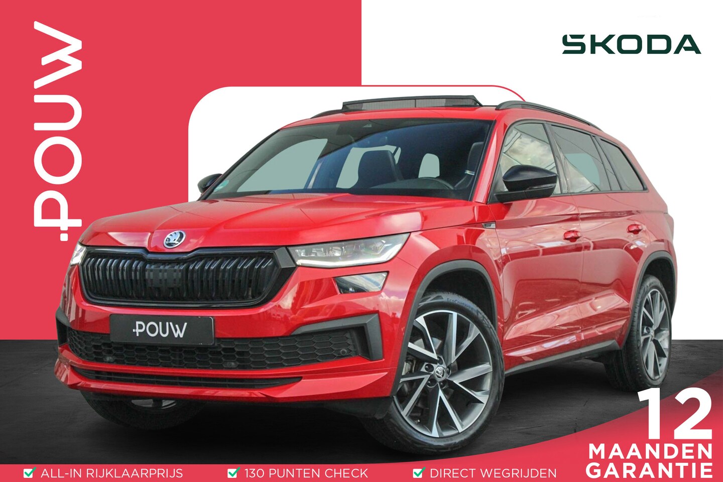 Skoda Kodiaq - 1.5 TSI 150pk DSG Sportline Business | Panoramadak | Elektrische stoel | Stoelverwarming | - AutoWereld.nl