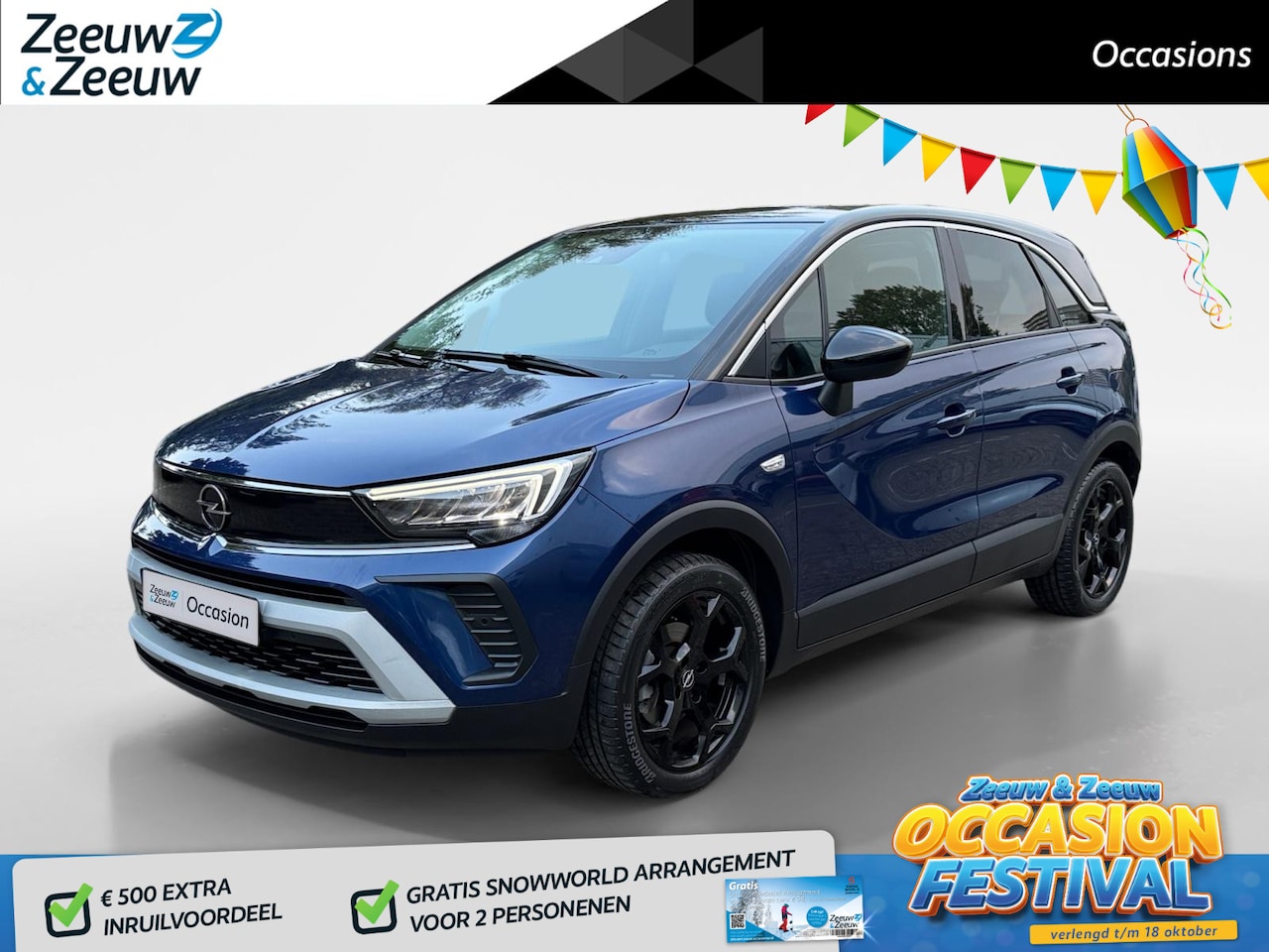 Opel Crossland - 1.2 Turbo Elegance | TREKHAAK | LAGE KILOMETERS | NAV | ACHTERUITRIJCAMERA | TELEFOON | - AutoWereld.nl