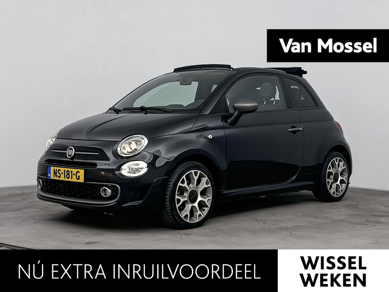 Fiat 500 C - 0.9 TwinAir Turbo Sport | LEDER | NAVIGATIE | LMV | - AutoWereld.nl
