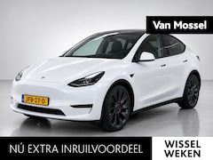 Tesla Model Y - Performance AWD 75 kWh | Lage KM std. | Panorama dak | Stoel verwarming | Leder | Navigati