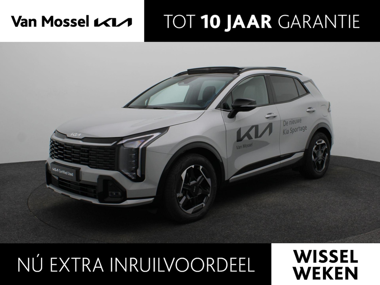 Kia Sportage - 1.6 T-GDi Hybrid GT-Line | Nieuw model! | Trekhaak | Panorama-dak | Elek. Stoelen | Stoel - AutoWereld.nl