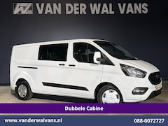 Ford Transit Custom - 2.0 TDCI 131pk L2H1 Dubbele Cabine Euro6 Airco | 6-Zits | Camera | Navigatie | LED | Apple