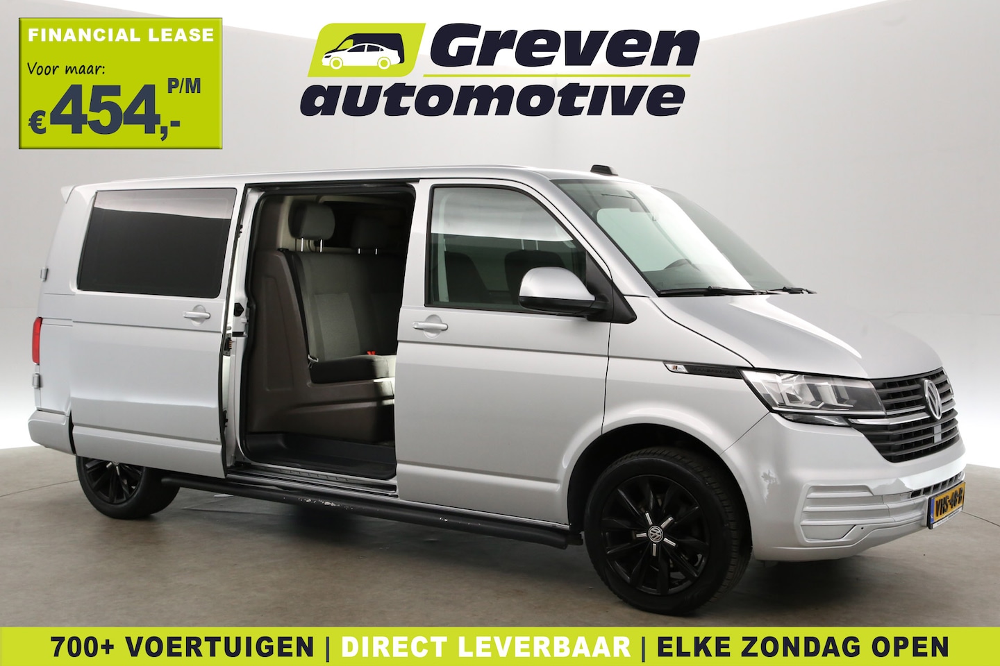 Volkswagen Transporter - 2.0 TDI L2H1 150PK | Dubbele Cabine | Automaat | Airco | Carplay | Trekhaak | Navi - AutoWereld.nl