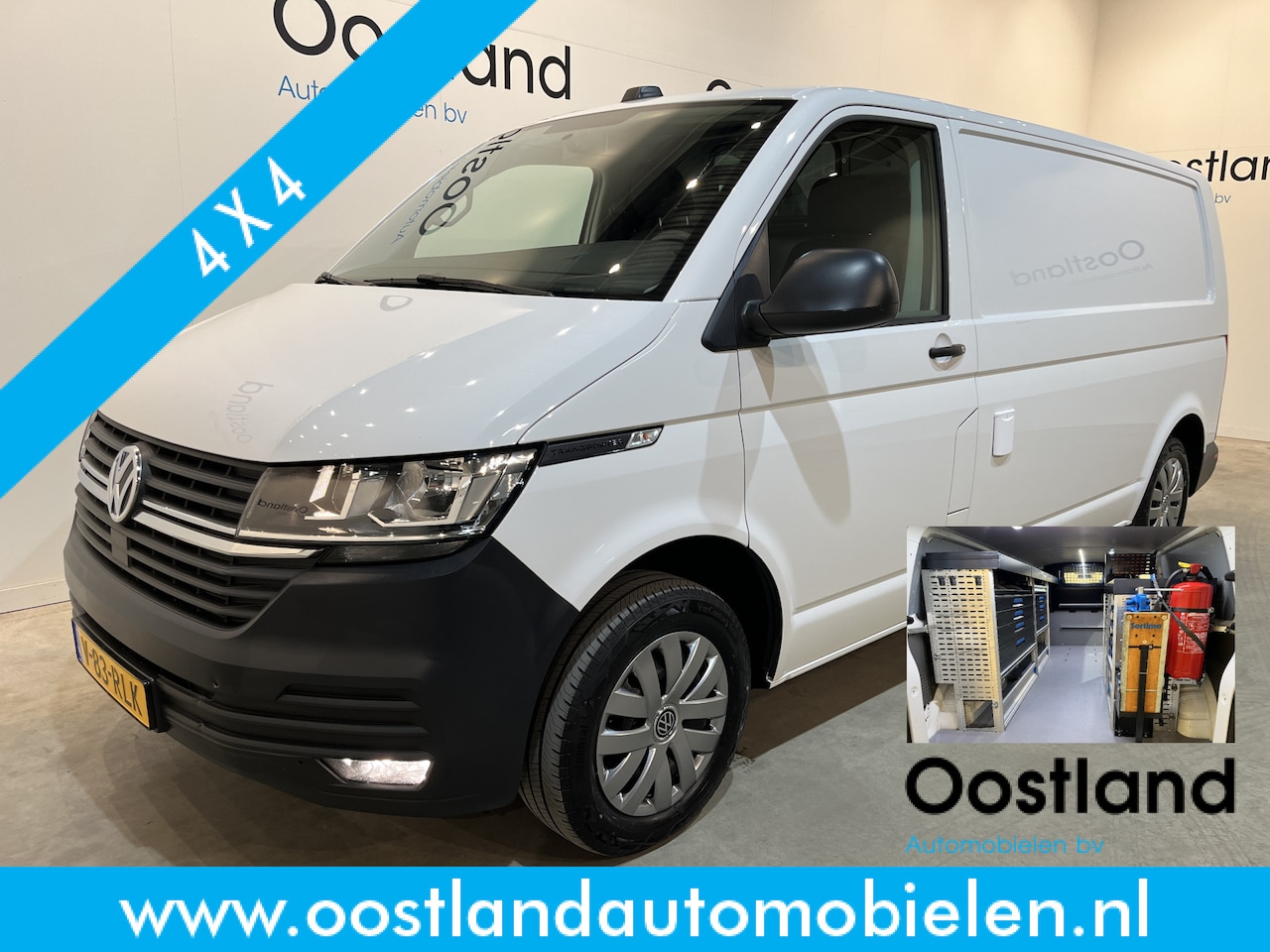Volkswagen Transporter - 2.0 TDI L2H1 4Motion 4X4 150 PK Servicebus / Sortimo Inrichting / Euro 6 / 220V. / Airco / - AutoWereld.nl