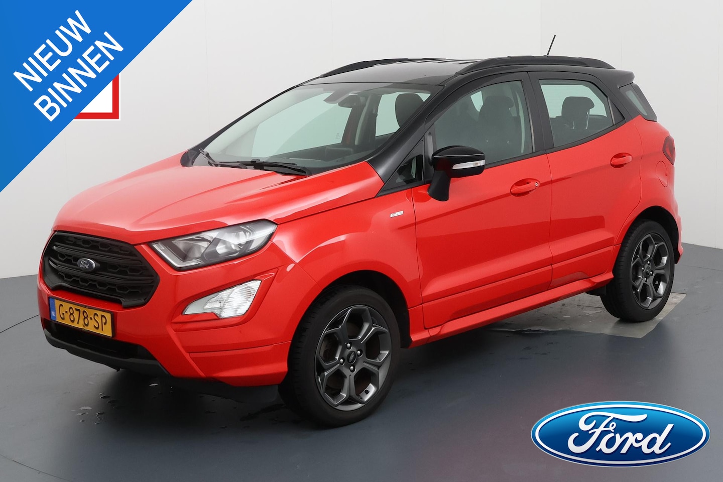 Ford EcoSport - 1.0 EcoBoost ST-Line Black B&O Navigatie Leder Alcantara Parkeersensoren Dealeronderhouden - AutoWereld.nl