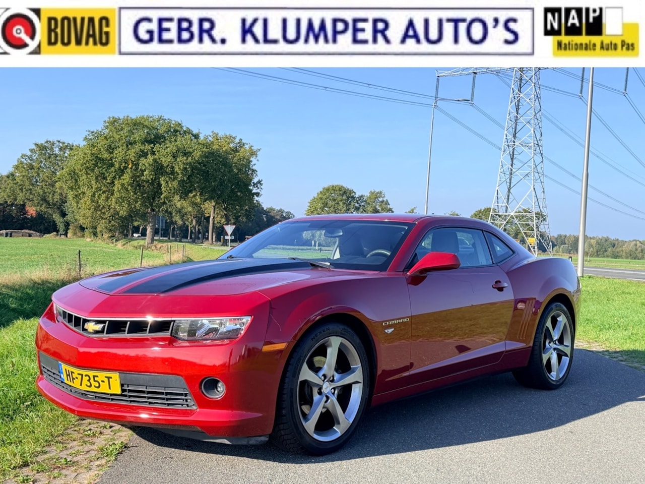 Chevrolet Camaro - 3.6 V6 LS Automaat, Cruise, ECC, Leer, 20" LM, Camera, Navigatie - AutoWereld.nl