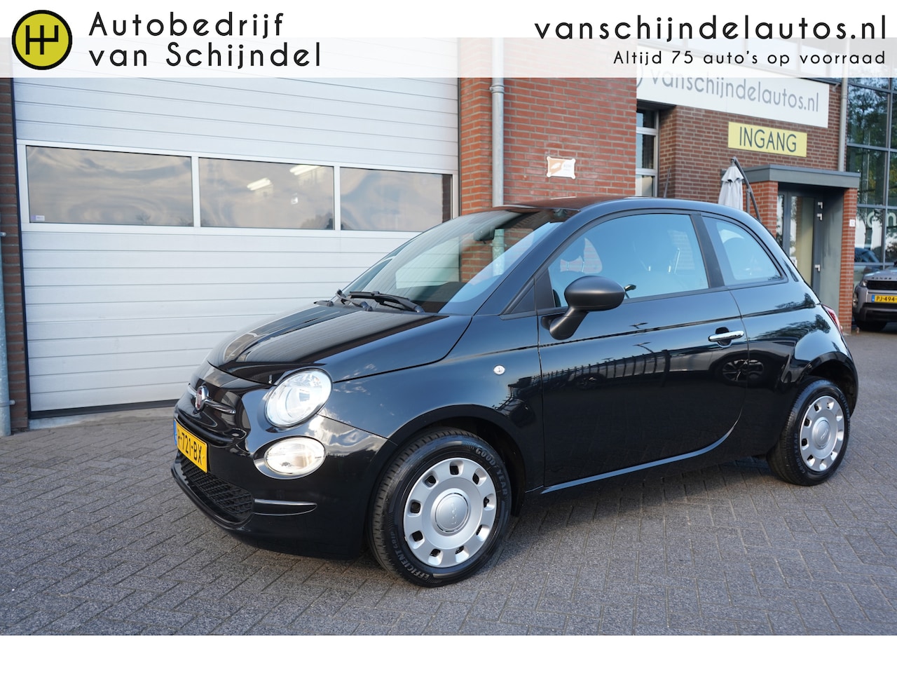 Fiat 500 - 1.0 HYBRID CLUB ORIGINEEL NEDERLANDS ZWARTE HEMEL AIRCO CRUISECONTROL BLUETOOTH USB ELECTR - AutoWereld.nl