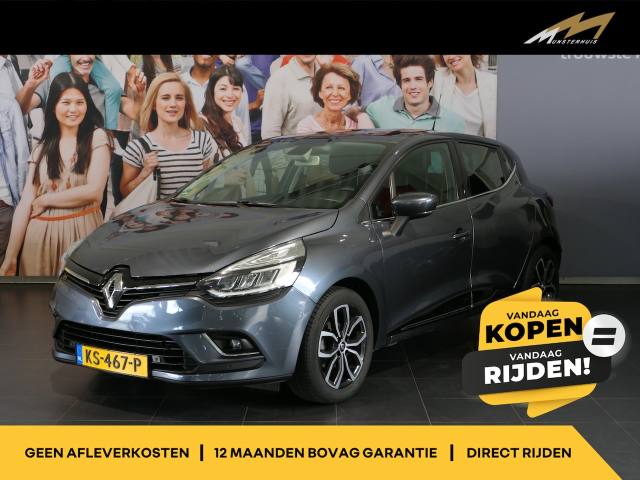 Renault Clio - 0.9 TCe Intens *Dealer onderhouden* - Panodak - Navi - Sensor V+A - Armsteun voor - AutoWereld.nl