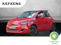 Fiat 500e - La Prima 42 kWh Cabrio | ACCU 95% | Navigatie | Leer | Stoelverwarming | Achteruitrijcamer