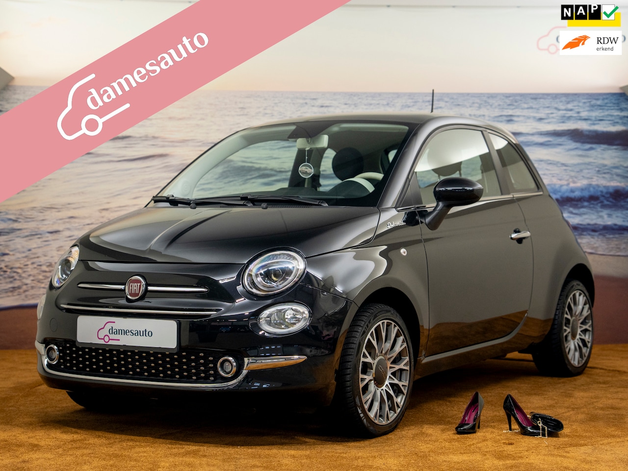 Fiat 500 - 1.0 Hybrid Dolcevita 1.0 Hybrid Dolcevita, Pano, NAP, Apple carplay, Nav, - AutoWereld.nl