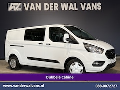 Ford Transit Custom - 2.0 TDCI 131pk Automaat L2H1 Dubbele Cabine Euro6 Airco | 6-Zits | Camera | Navigatie | LE