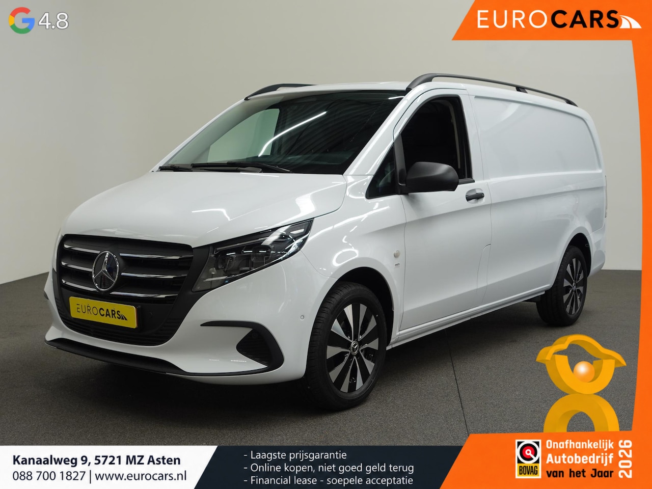Mercedes-Benz Vito - 114 CDI L2 Select Automaat Achterklep 17" Lm velgen Parkeercamera 3 Zits Dakrails LED verl - AutoWereld.nl