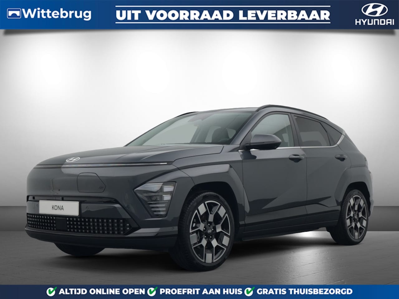 Hyundai Kona Electric - Premium 64.8 kWh LEDER | FULL LED | UIT VOORRAAD LEVERBAAR! - AutoWereld.nl