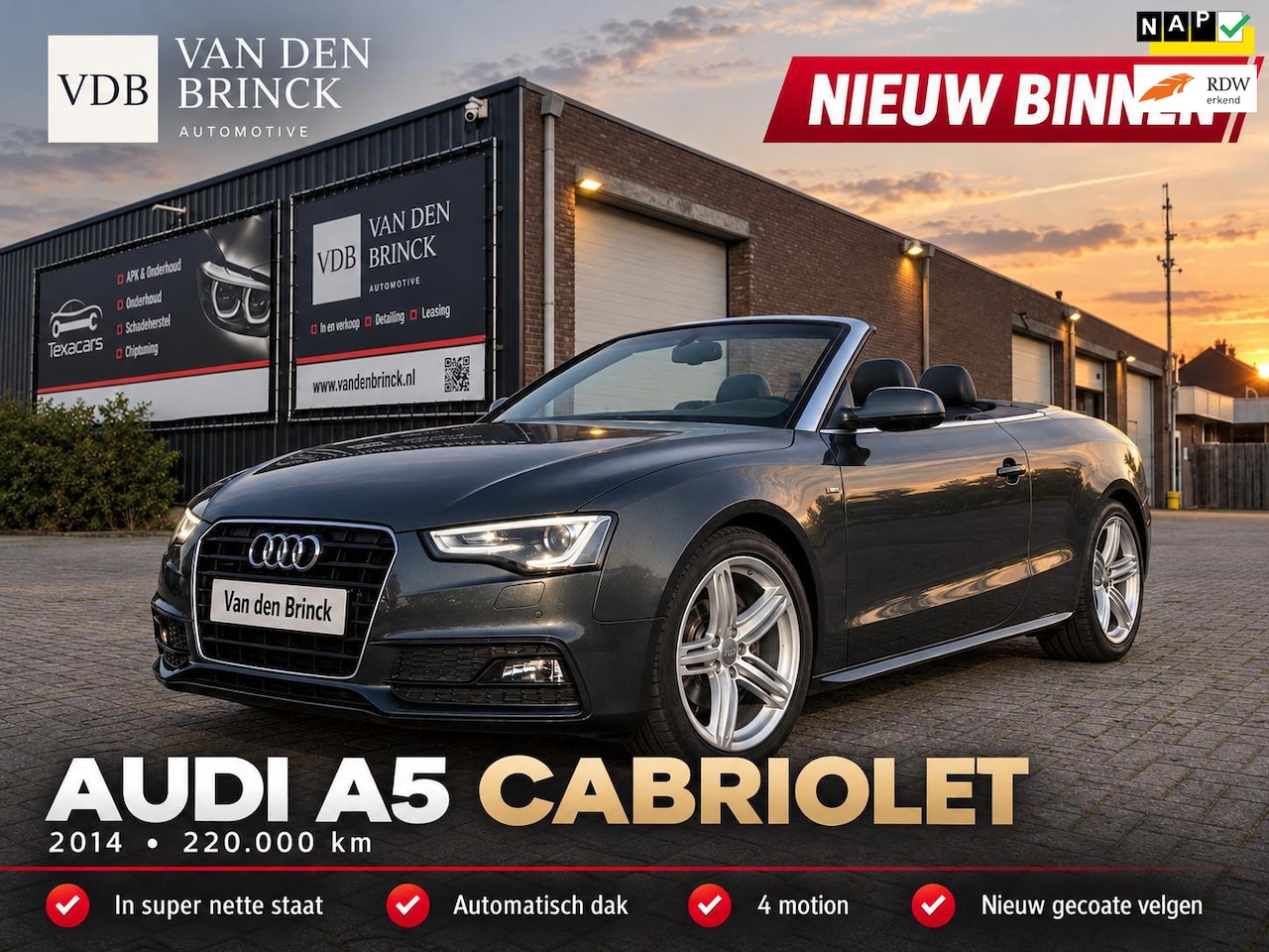 Audi A5 Cabriolet - 2.0 TFSI quattro Sport Edition s-line - AutoWereld.nl