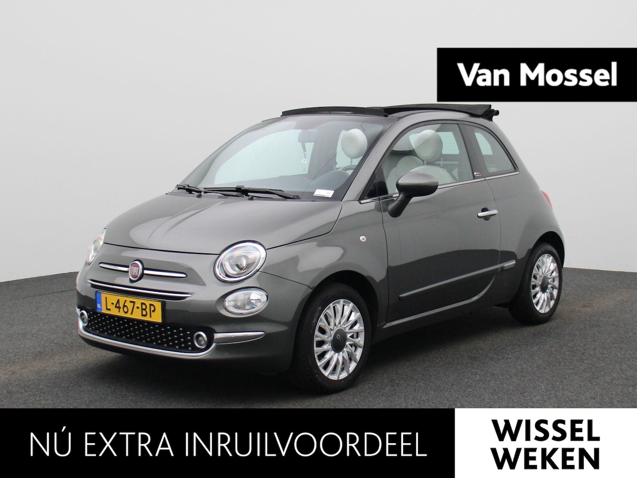 Fiat 500 C - 1.0 Hybrid Star | Cabrio | Parkeer sensoren | Navigatie | Half leder | LMV | Cruise contro - AutoWereld.nl