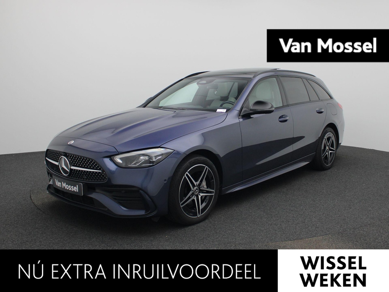 Mercedes-Benz C-klasse Estate - 300 e AMG Line | Panoramadak | Sfeerverlichting | Burmester | Stoelverwarming | Achteruitr - AutoWereld.nl