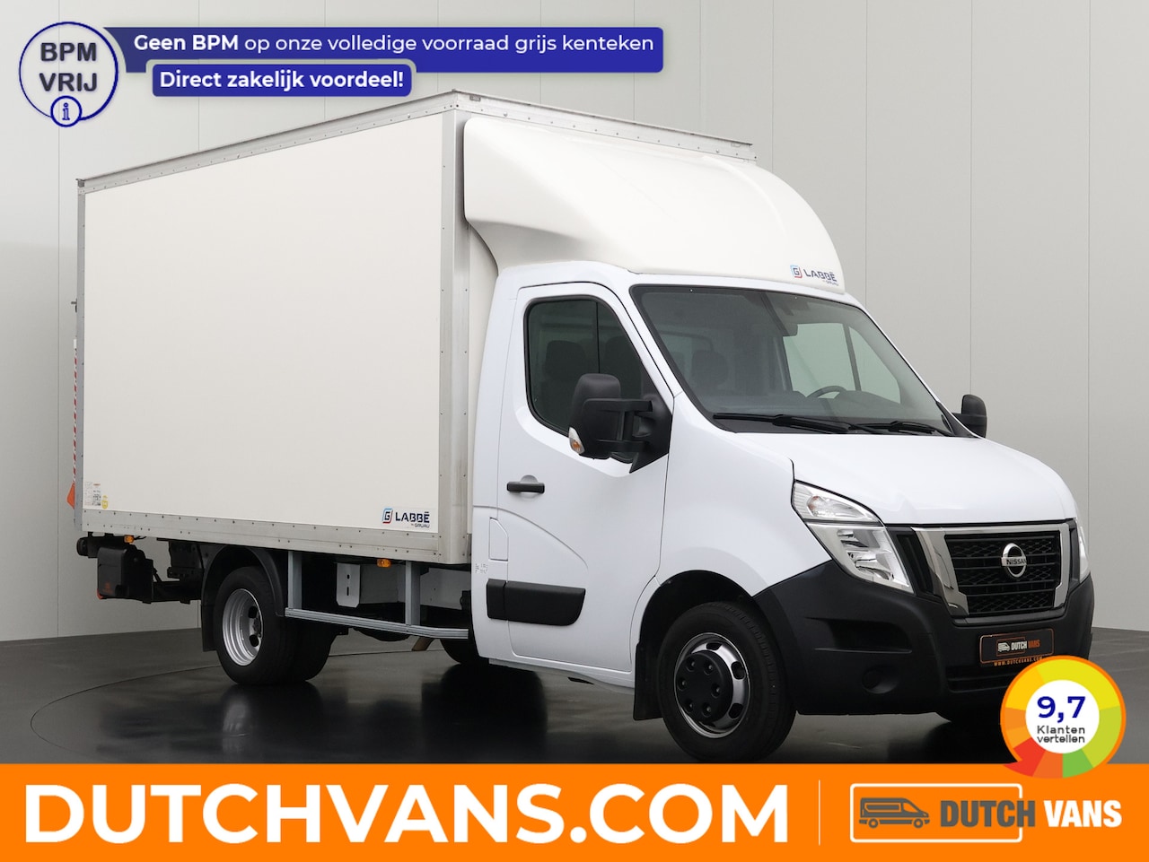 Nissan Interstar - 2.3DCI 165PK Dubbellucht Bakwagen+Laadklep | Dakspoiler | Airco | Cruise | 3-Zits - AutoWereld.nl