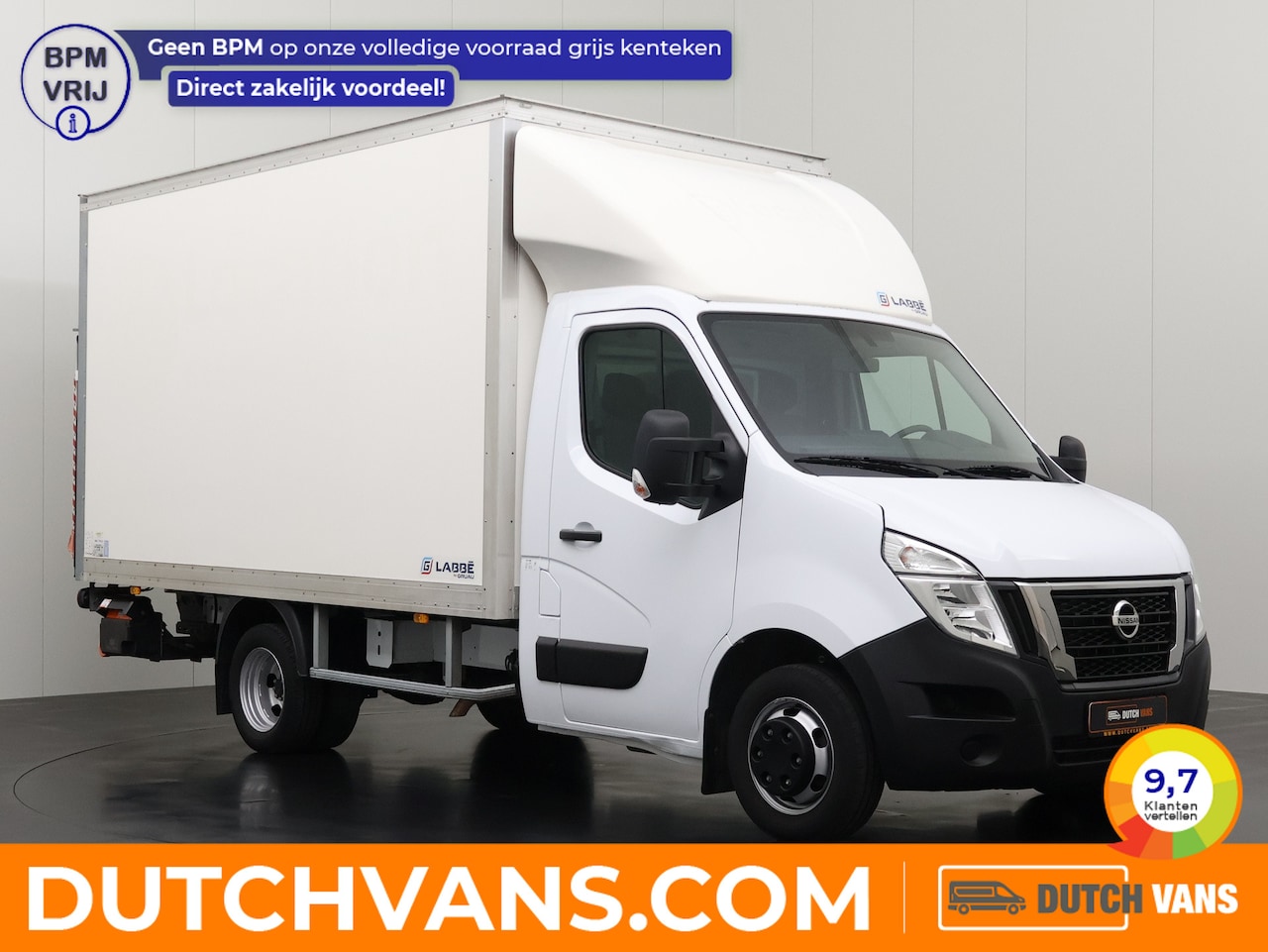 Renault Master - 2.3DCI 165PK Dubbellucht Bakwagen+Laadklep | Dakspoiler | Airco | Cruise | 3-Zits - AutoWereld.nl