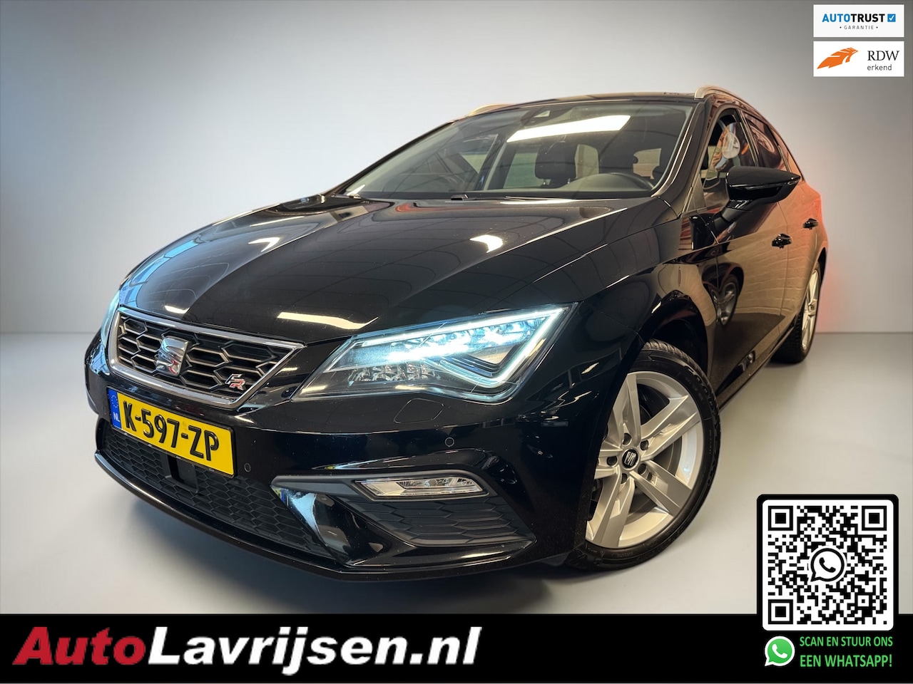 SEAT Leon ST - 1.5 TSI FR APPLE CARPLAY ADEP.CRUISE CAMERA, X-TRA GETINT GLAS, PDC V+A, 17 INCH, VIRTUAL - AutoWereld.nl
