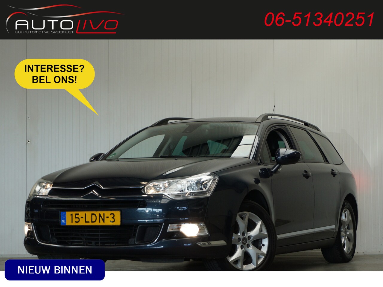 Citroën C5 Tourer - 1.6 THP Business 156 PK! NAP! H. LEER CLIMA NAVI PDC TREKHAAK etc. - AutoWereld.nl