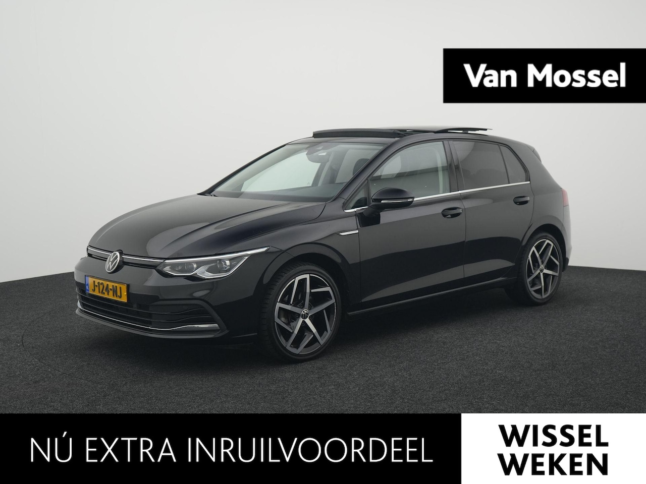Volkswagen Golf - 1.5 eTSI Style | AUTOMAAT | PANORAMADAK | LEDER | ELEKTRISCHE STOEL | MEMORY | NAVIGATIE | - AutoWereld.nl