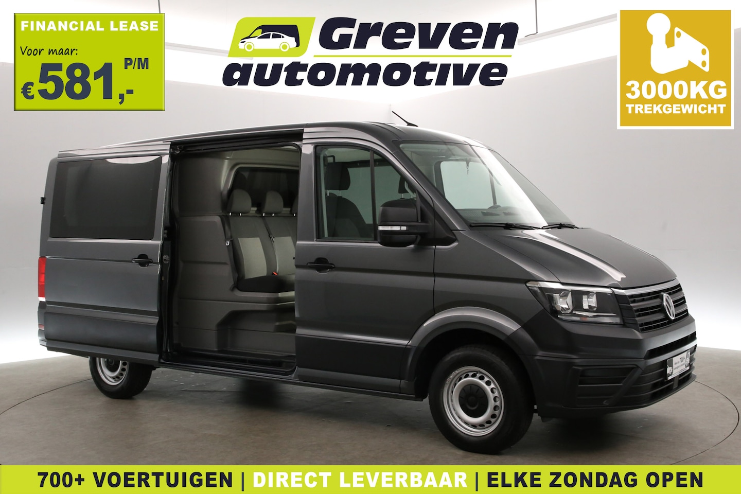 Volkswagen Crafter - 2.0 TDI L3H2 | DC | 6 Zits | Airco | Camera | 3000KG Trekgew. | Carplay | Navi - AutoWereld.nl