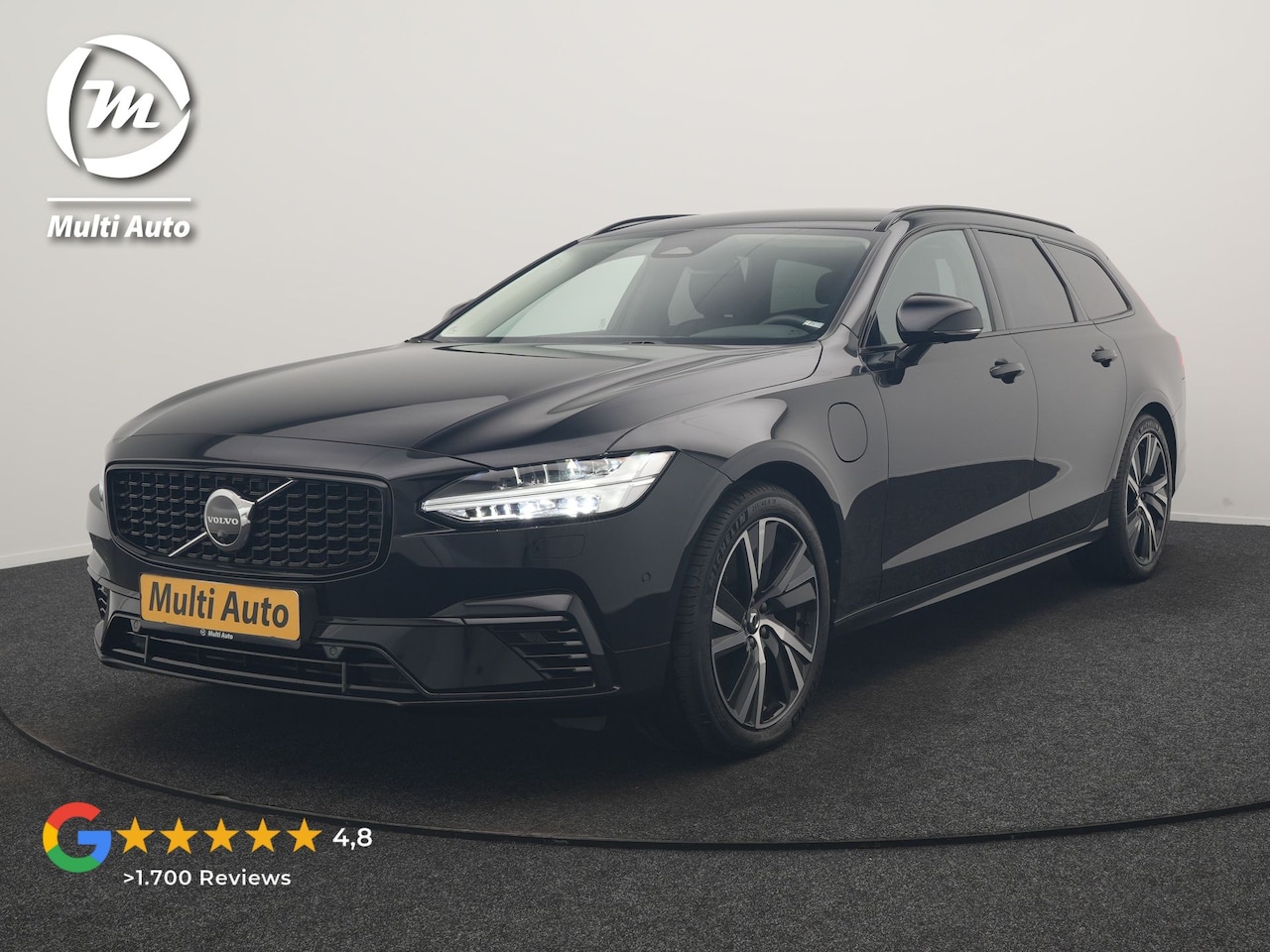 Volvo V90 - 2.0 T6 Plug-in hybrid AWD Plus Dark LONG RANGE PHEV 350pk Dealer O.H | Trekhaak Af Fabriek - AutoWereld.nl