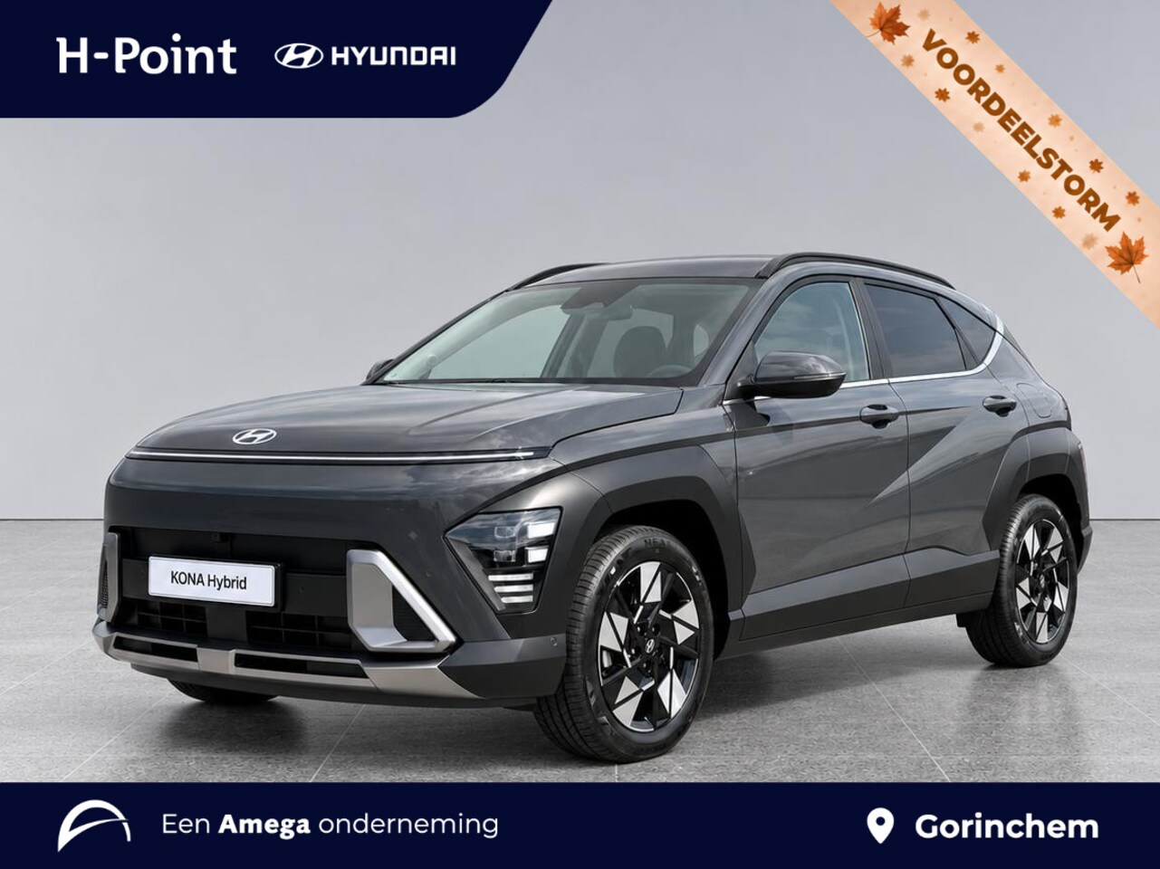 Hyundai Kona - 1.6 GDI HEV Premium | LEDER | ADAPTIVE CRUISE | 360° CAMERA | ELEKTR. ACHTERKLEP | BLIND S - AutoWereld.nl