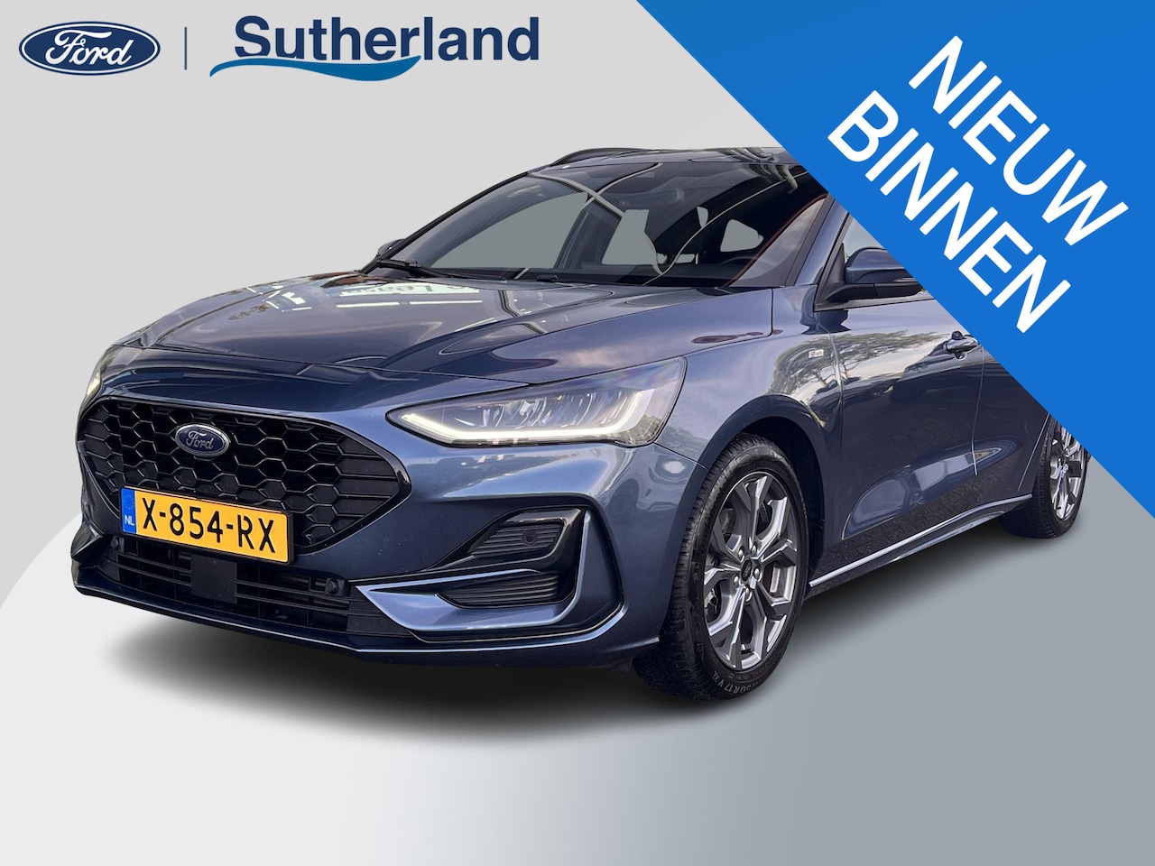 Ford Focus Wagon - 1.0 EcoBoost Hybrid ST Line | Elektrisch uitklapbare trekhaak | 1000kg trekgewicht | Leder - AutoWereld.nl