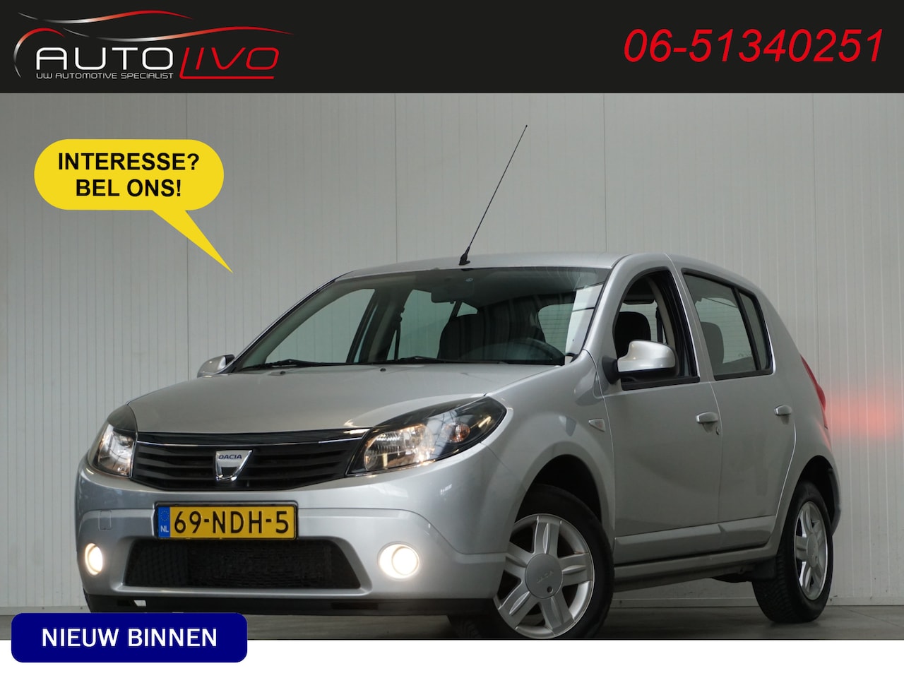 Dacia Sandero - 1.2 Blackline. AIRCO EL. RAMEN + SPIEGELS TREKHAAK LMV - AutoWereld.nl